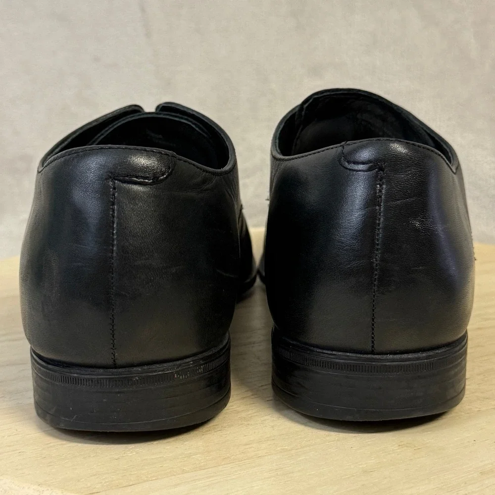 Cole Haan Mens Air Giraldo Bike Toe Oxford Black Leather Dress Shoes C09851 10M